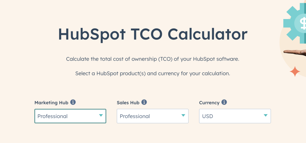 HubSpot TCO calculator